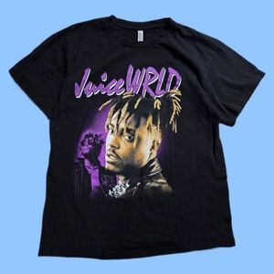ALSTYLE Juice WRLD Heavyweight Graphic Men's Black T-Shirt Size L